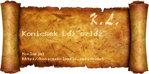 Konicsek László névjegykártya